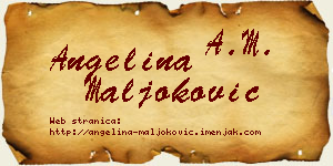 Angelina Maljoković vizit kartica